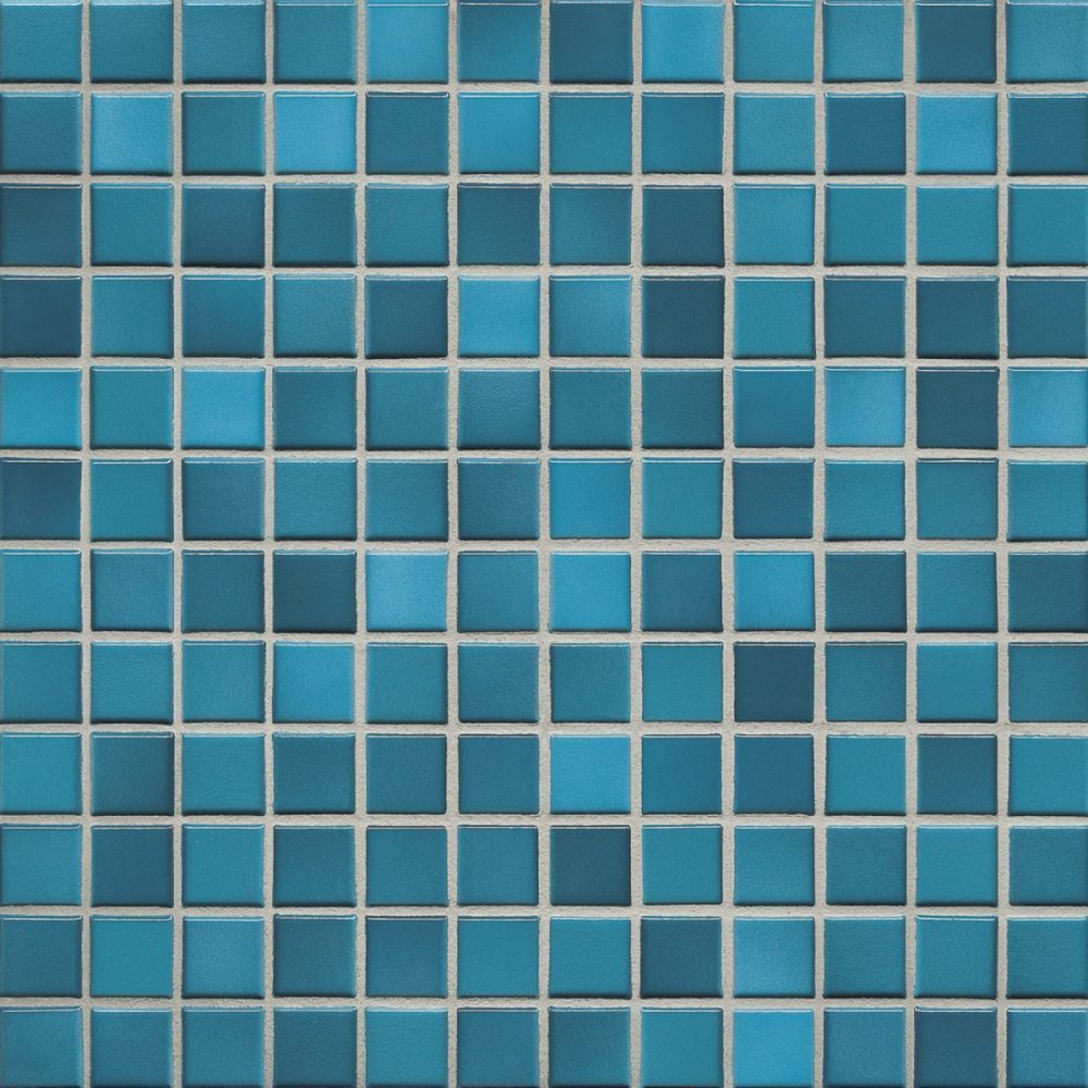 Мозаика серия Fresh 2,4 x 2,4 см Pacific blue mix glossy (глазурованная)
