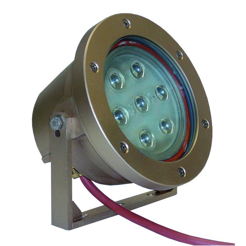 Светодиодный прожектор монохромный, Power-LED 7 x 3 Вт, светодиодная лампа HR 111, цвет красный