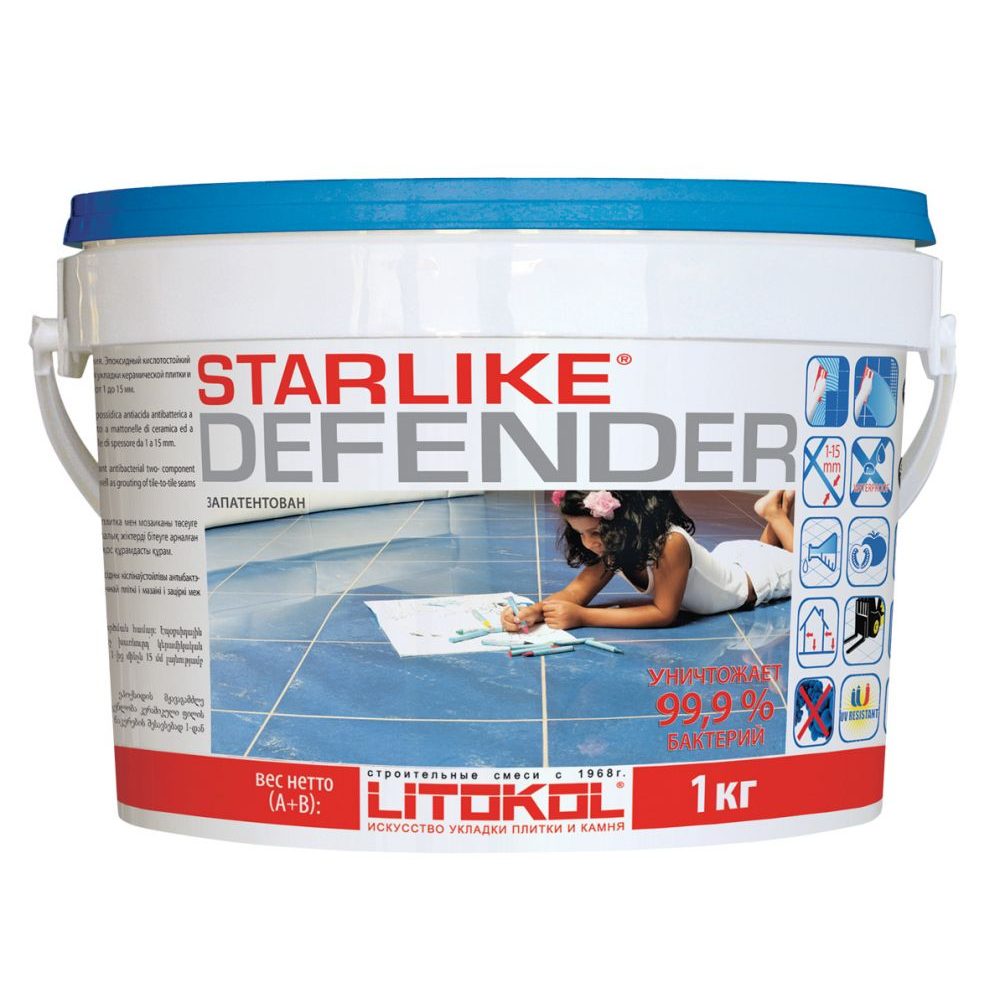 Затирочная смесь LITOKOL STARLIKE DEFENDER  C.490 (Tortora / Серо-Бежевый), 1 кг