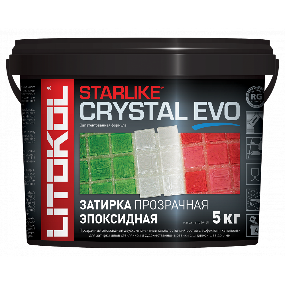 Затирочная смесь LITOKOL STARLIKE EVO S700 CRYSTAL, 5 кг