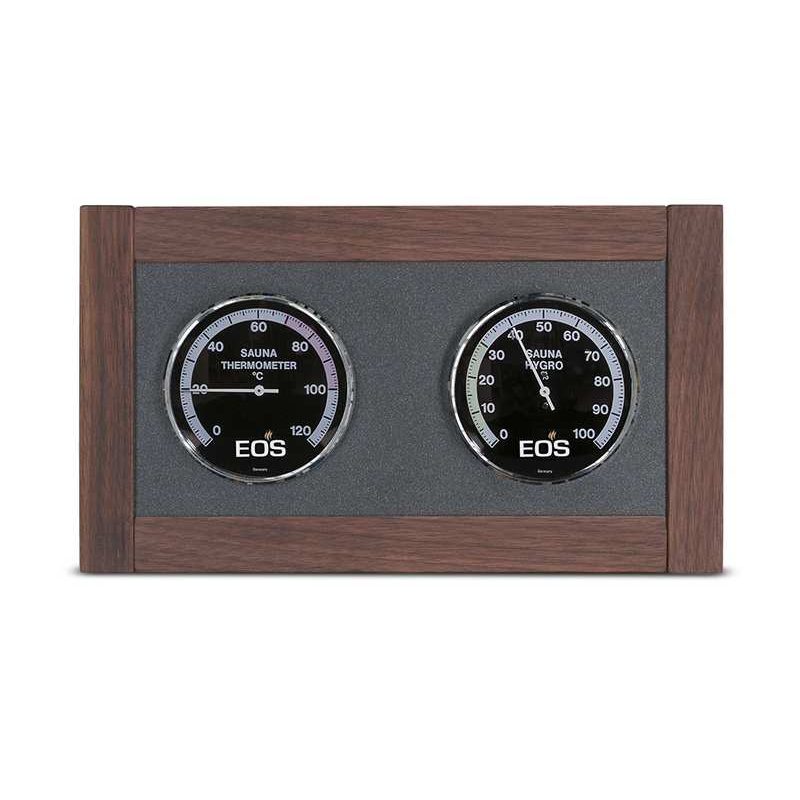 Термометр и гигрометр для сауны EOS 100D, корпус: орех, 340 x 195 мм