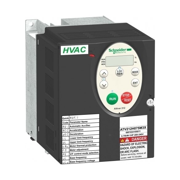 Частотный преобразователь Schneider Electric ATV212, 3~ 380-480 В, 0,75 кВт, 2,2 А