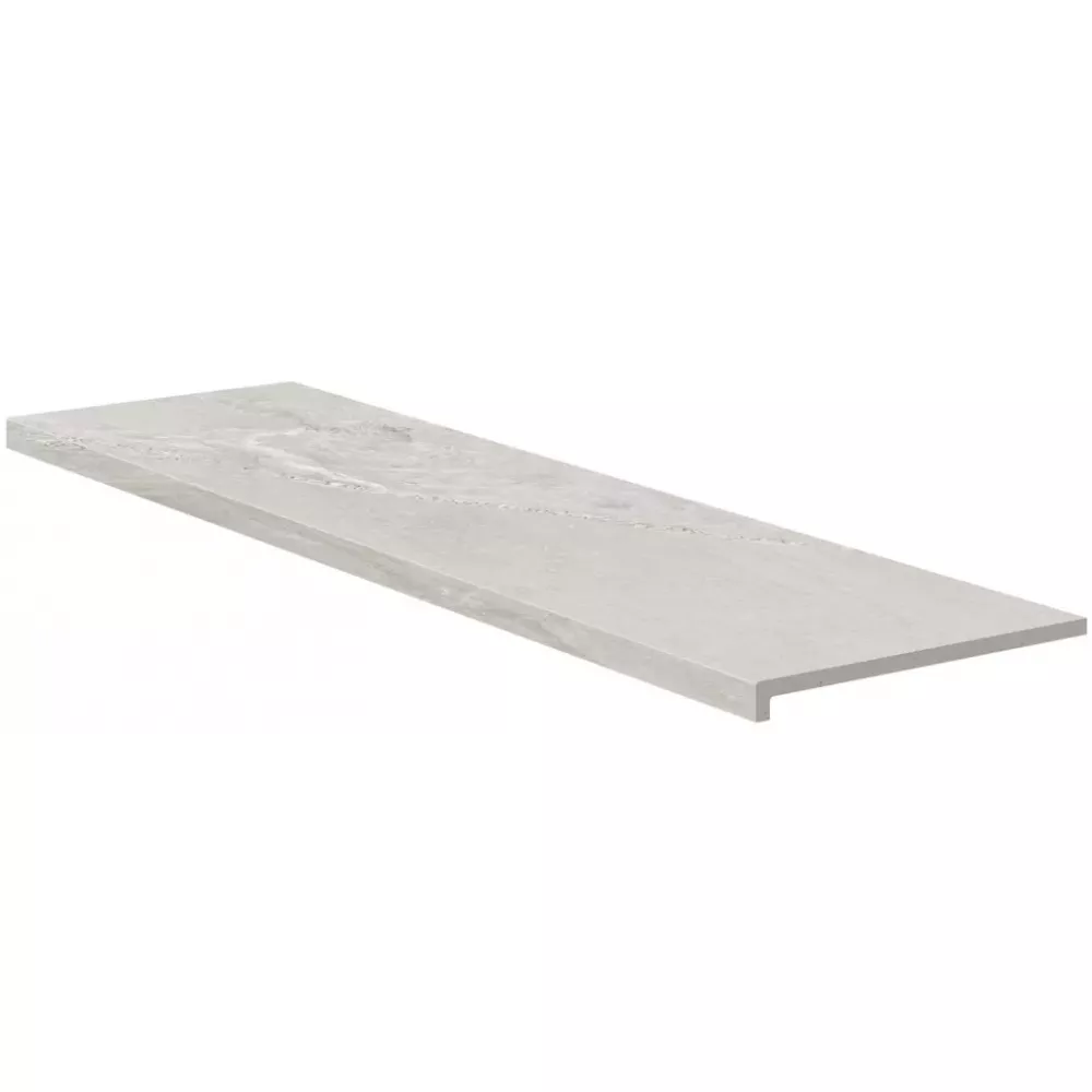 Ступень прямая верхняя Exagres PELDANO RECTO IMPERIAL ARIAN (светло-серая), анти-слип, 33x120x3 см