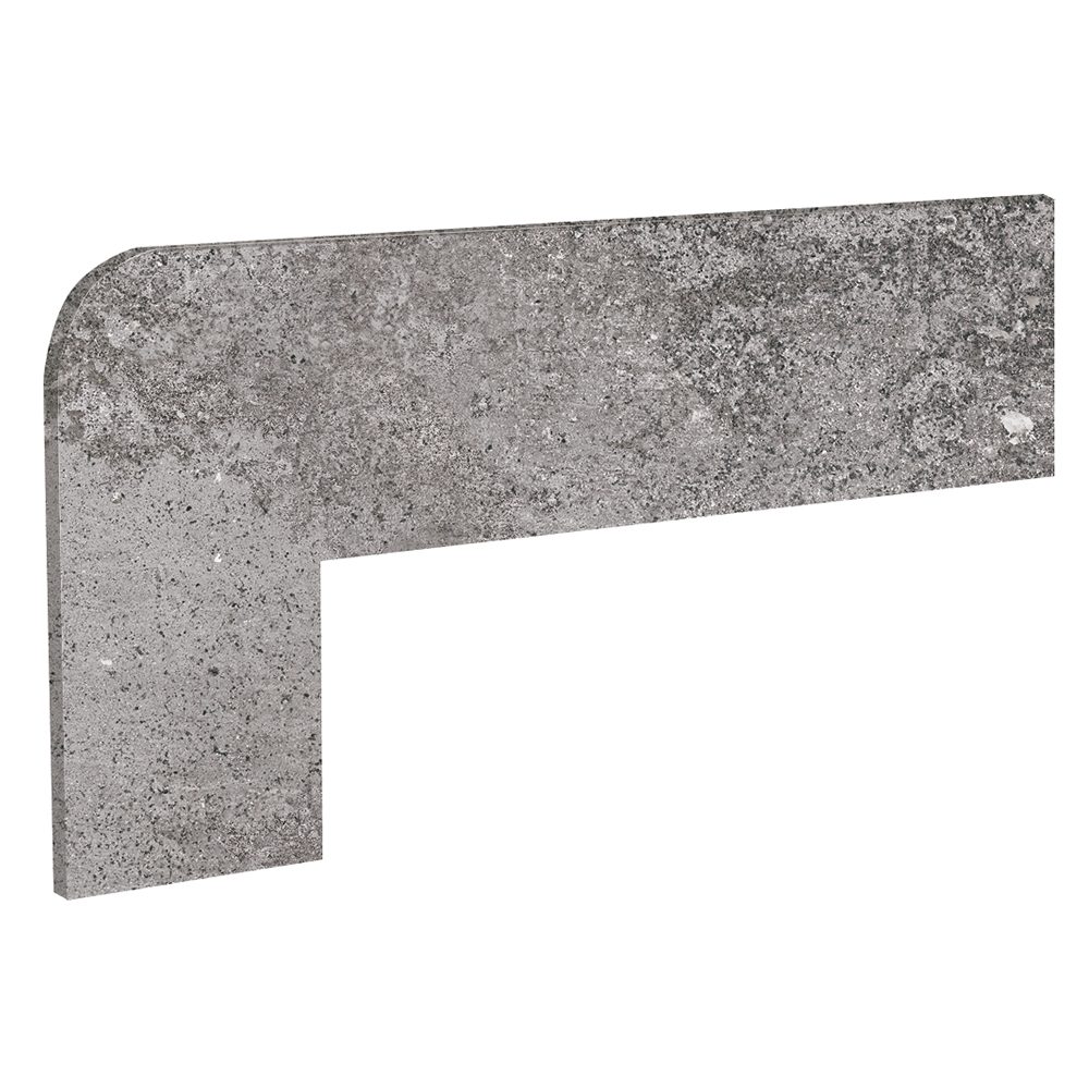 Плинтус для ступеней Exagres ZANQUIN RECTO OPERA IRON (серый), левый, 42,3x17,5 см