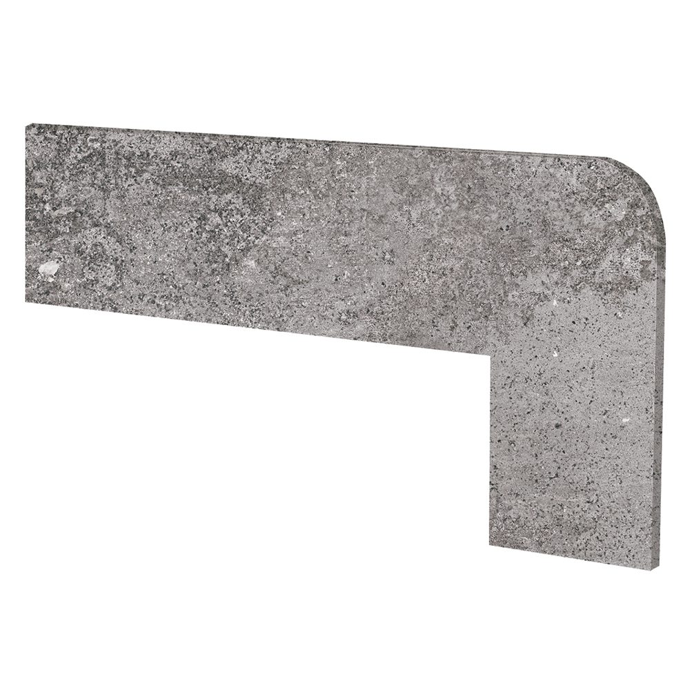 Плинтус для ступеней Exagres ZANQUIN RECTO OPERA IRON (серый), правый, 42,3x17,5 см