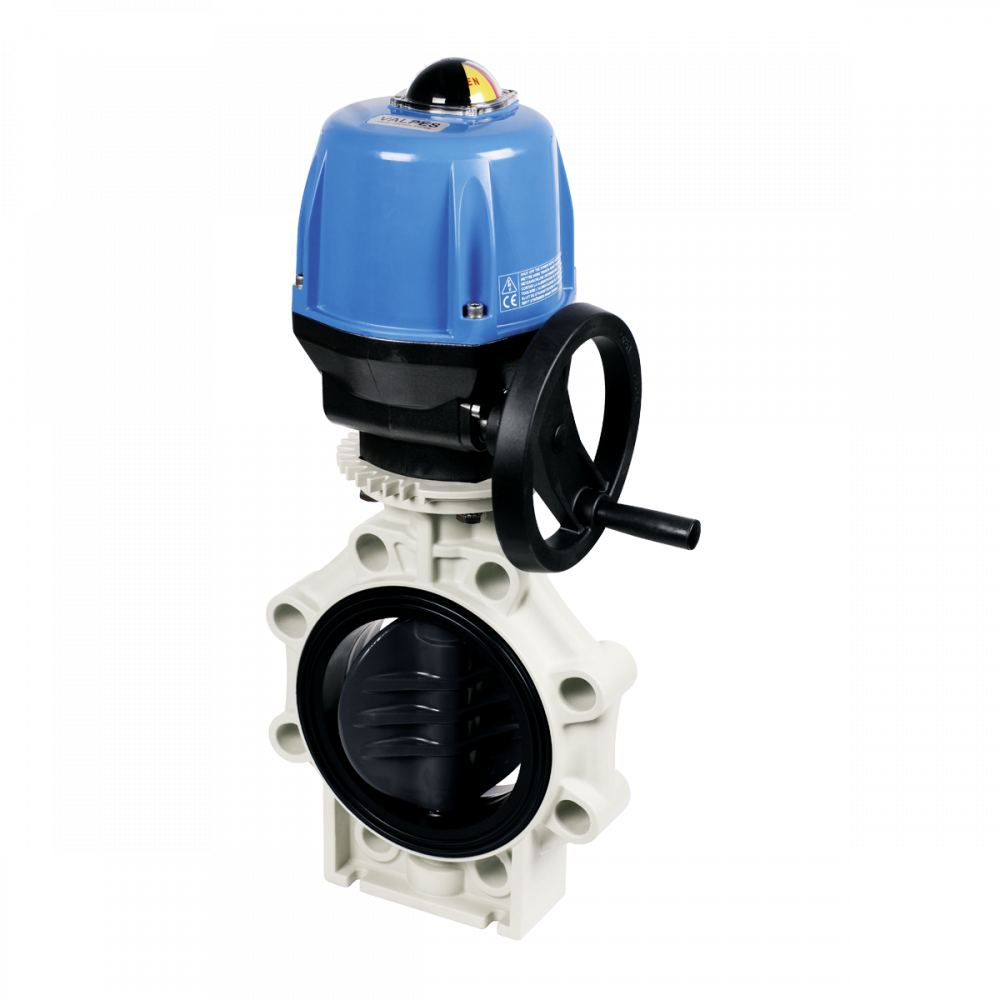 Кран-бабочка A4, DN150 ПВХ фланц.соед 160 - 6", PN10, EPDM EO VS150, 100-240VAC