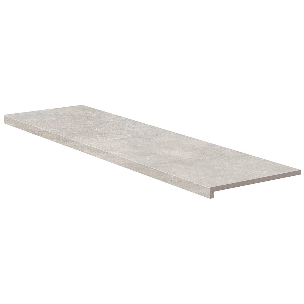 Ступень прямая верхняя Exagres PELDAÑO RECTO PROVENZA GRIGIO (светло-серая), анти-слип, 33x120x3 см
