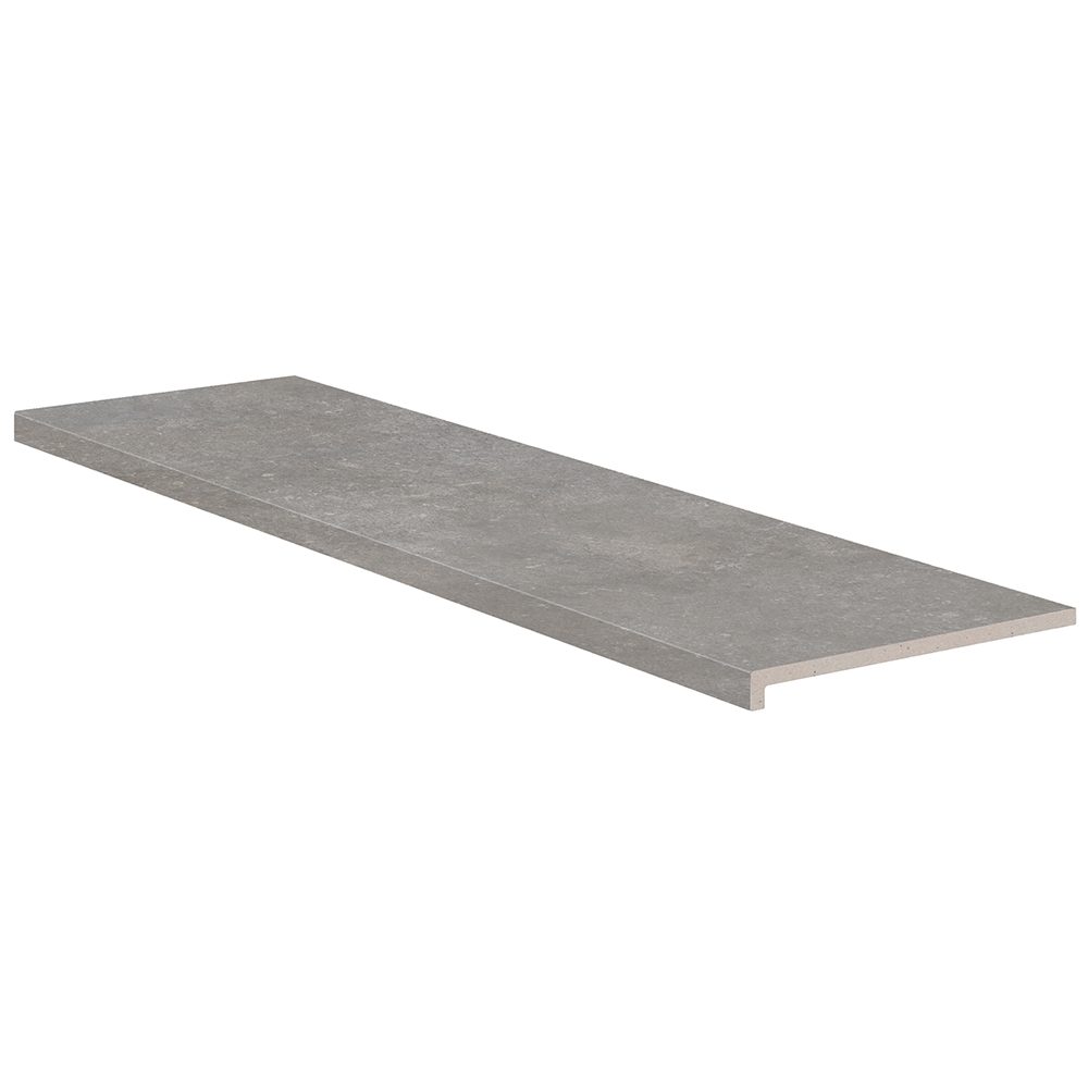 Ступень прямая верхняя Exagres PELDAÑO RECTO PROVENZA NEBBIA (серая), анти-слип, 33x120x3 см