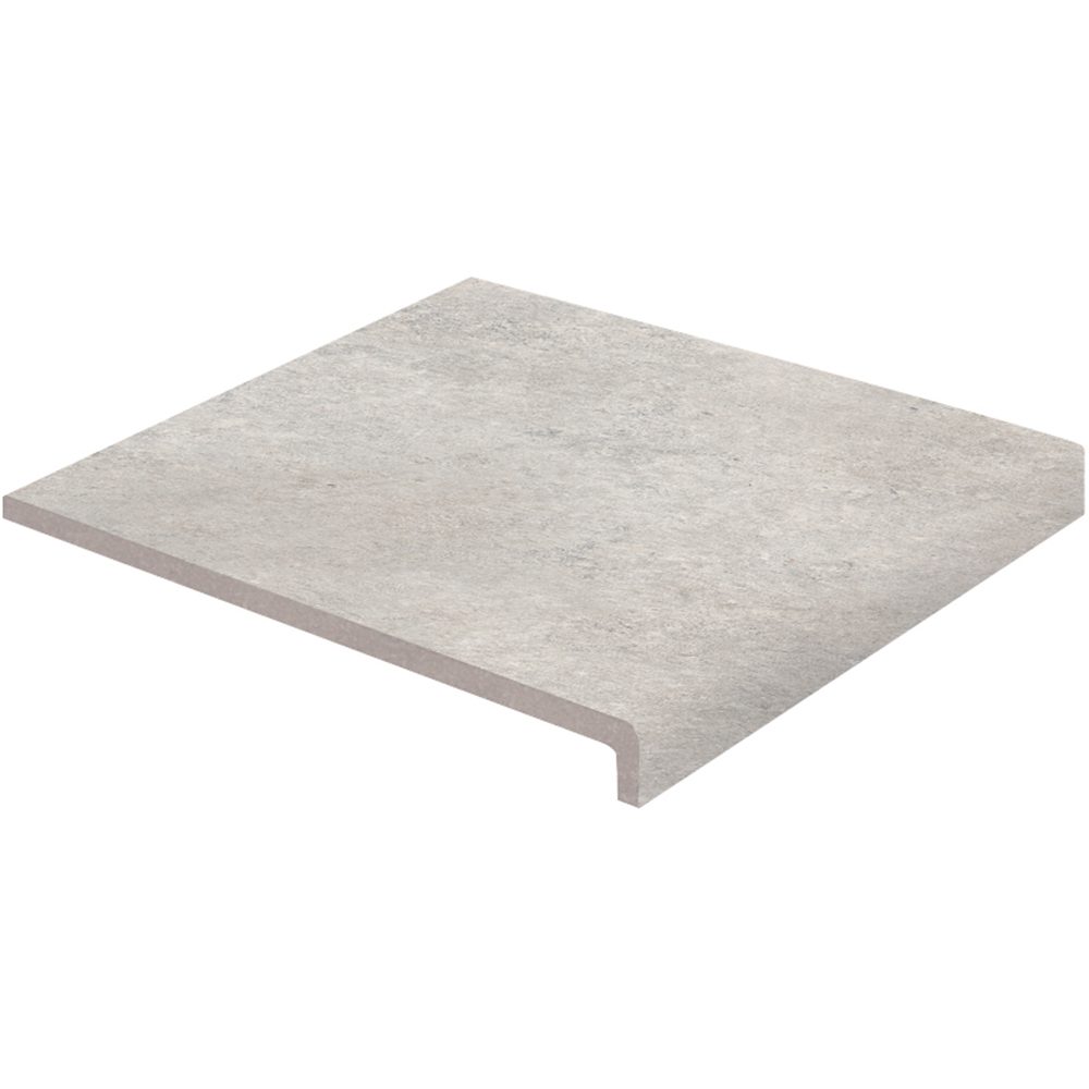 Ступень прямая верхняя Exagres PELDAÑO RECTO PROVENZA GRIGIO (светло-серая), анти-слип, 33x33x3 см