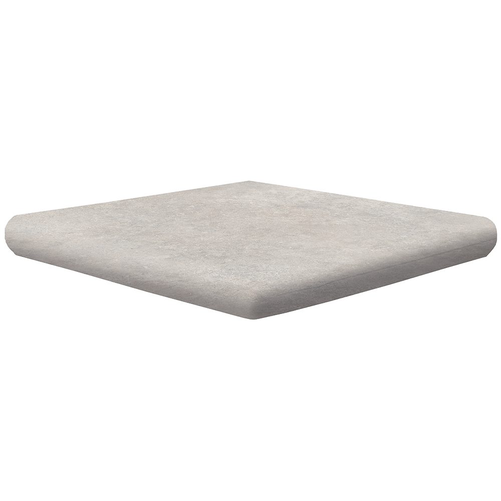 Ступень угловая Exagres CARTABON ML PROVENZA GRIGIO (светло-серая), анти-слип, 33x33x4 см