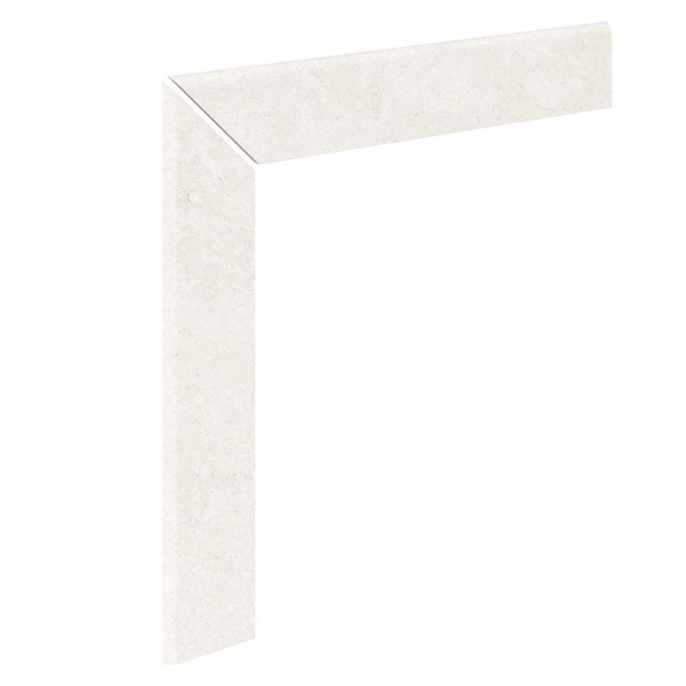 Плинтус для ступеней Exagres ZANQUIN INGLETADO RECTO BEDFORD WHITE (белый), 59,6x59,6 см
