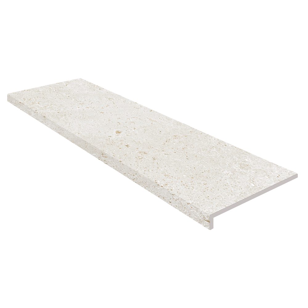 Ступень прямая верхняя Exagres PELDAÑO RECTO LITOS ARTICO (слоновая кость), анти-слип, 33x120x3 см