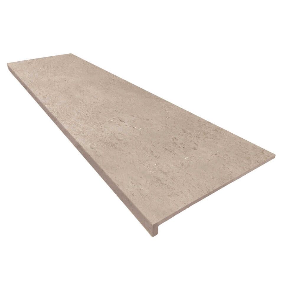 Ступень прямая верхняя Exagres PELDAÑO RECTO LITOS SABANA (бежевая), анти-слип, 33x120x3 см