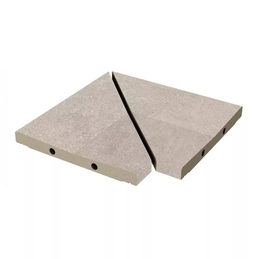 Угол решетки Exagres ANGULO REJILLA MODULAR ESSENZA CRETA (серый), 30x30 см