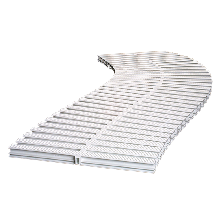 Решетка переливная 180 мм, h=23 мм, 1 соед., серая, полипропилен