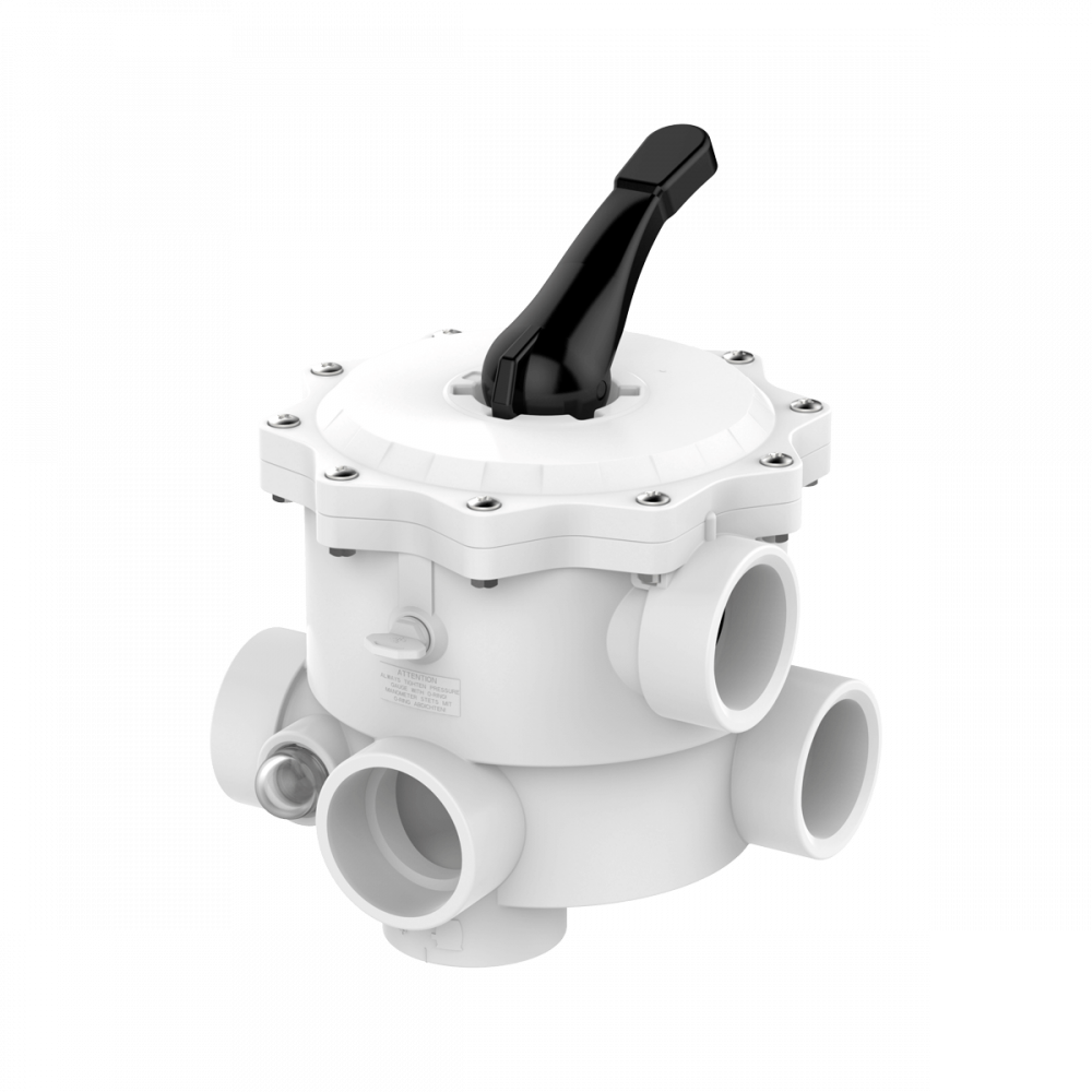 6-ти поз. к-н Praher 3" SM30, 2 заглушки, (AO, V6 ND ABS, NBR EPDM), белый PN3,6