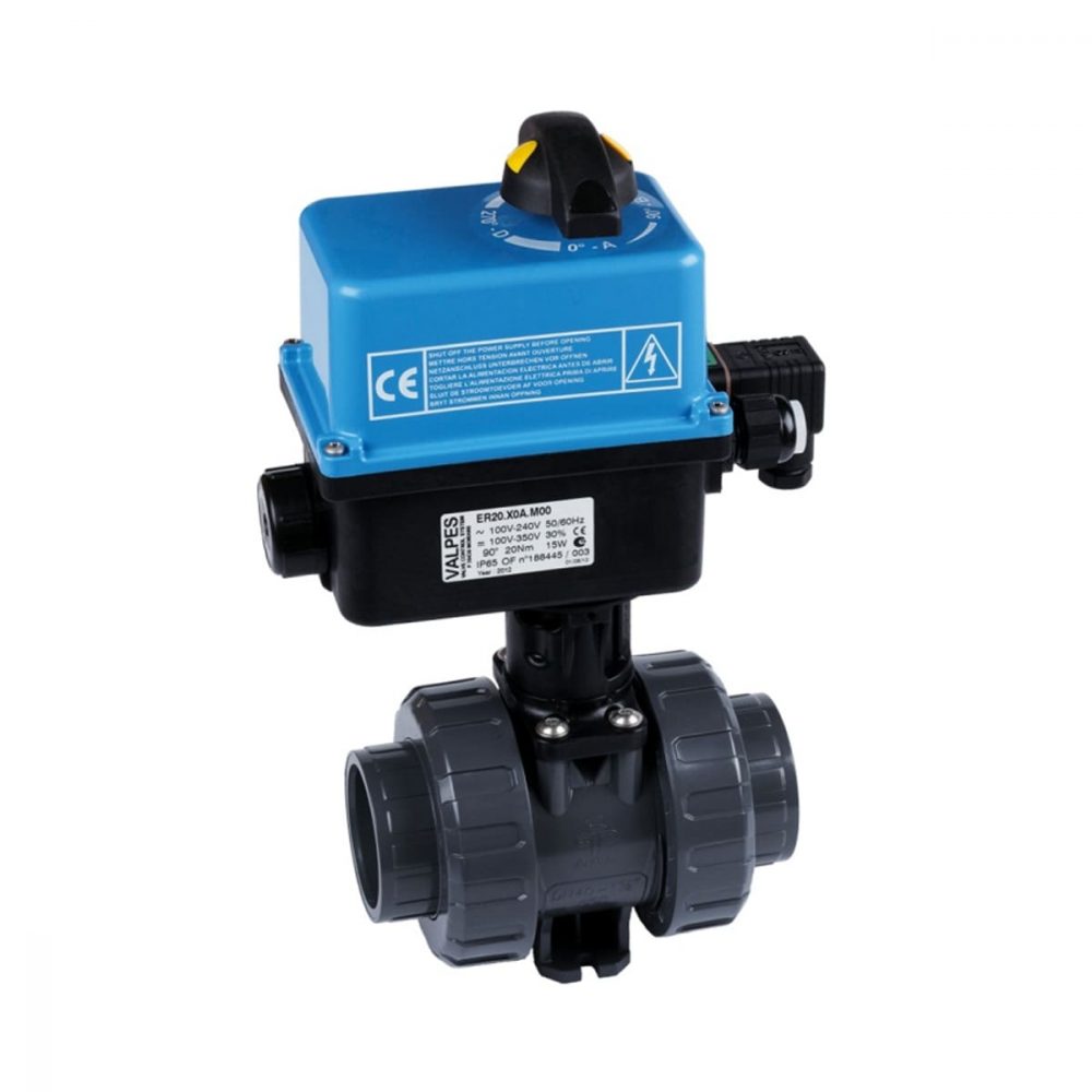 Шаровый кран M1 2W DN25 ПВХ, d=32, 90-240 В, PN16, EPDM PTFE EO ER20