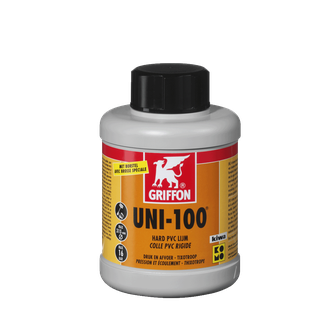 Клей для ПВХ UNI-100 (бутылка с кисточкой) 0,5 л GRIFFON