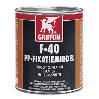Средство Griffon для фиксации труб из ПП со скользщим резин.соед. F-40