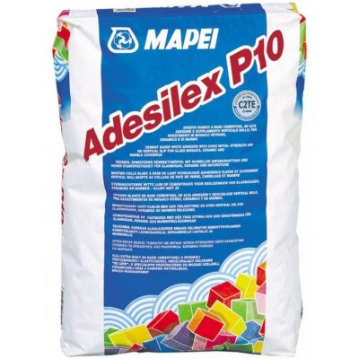 ADESILEX P10, белый клей рос. пр-ва д/мозаичн. витражей, плитки, мрамора, 25 кг
