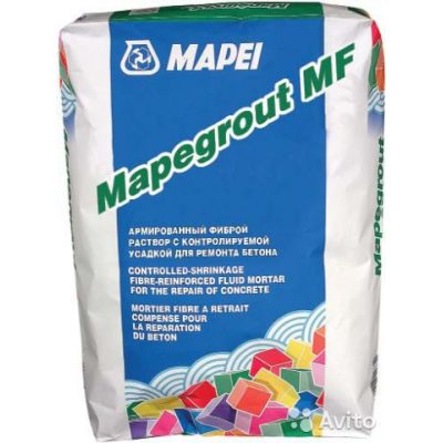 MAPEGROUT MF, тиксотропный раствор российского производства с фиброй д/восстановления бетона