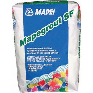 MAPEGROUT SF, текучий раствор российского производства с фиброй д/ремонта бетона, 25 кг