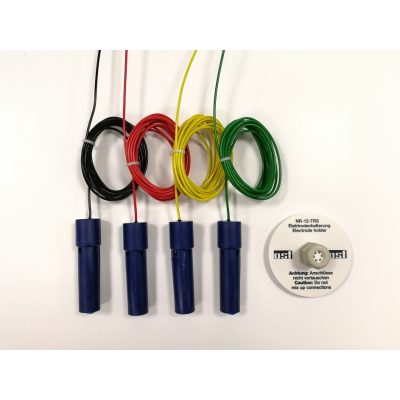 Комплект из 4 электродов, из нержавеющей стали V2A, кабель различных цветов, 3 м