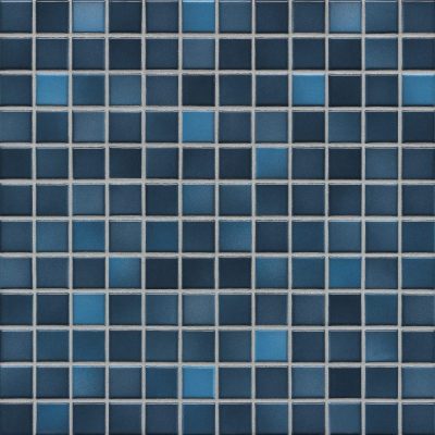 Мозаика серия Fresh 2,4 x 2,4 см Midnight blue mix glossy (глазурованная)
