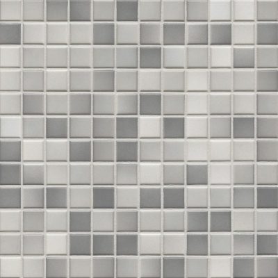 Мозаика серия Fresh 2,4 x 2,4 см Light gray mix glossy (глазурованная)