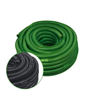 Шланг гофрированный, d=38 мм, цвет - зеленый, секция - 1,5 м (50 м в бухте)