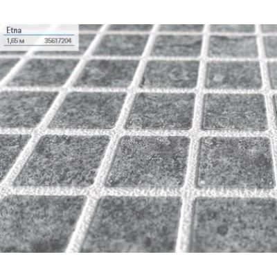 Пленка ПВХ ALKORPLAN CERAMICS с мозаичной 3D поверхностью Etna (темно-серая), 2 мм, 1,65х21 м
