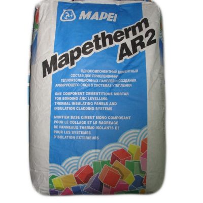 Mapeterm AR2, цем. р-р рос. пр-ва д/приклеивания и создания армирующ. слоя в теплоизоляции, 25 кг