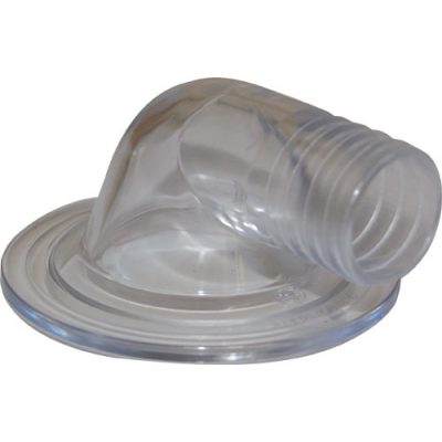 Transparent lid with hose adapter 1 1/4" (special design, dia = 32 mm) - 160.1