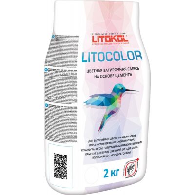 Затирочная смесь LITOKOL LITOCOLOR 1-5 L.00 (белая),  2 кг