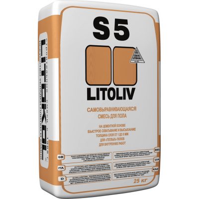 Самовыравнивающаяся смесь LITOKOL LITOLIV S5, 25 кг