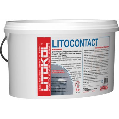 Грунтовка адгезионная LITOKOL LITOCONTACT, 5 кг