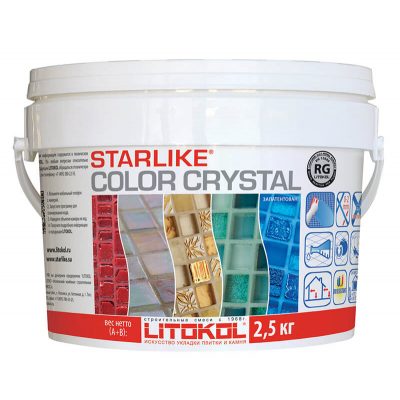 Затирочная смесь LITOKOL STARLIKE COLOR CRYSTAL  C.355 (Rosa Kioto) 2,5 кг