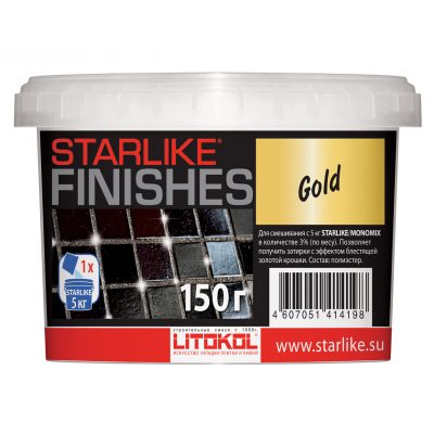 Затирочная смесь (добавка) STARLIKE FINISHES  GOLD, (золотая), 150 г