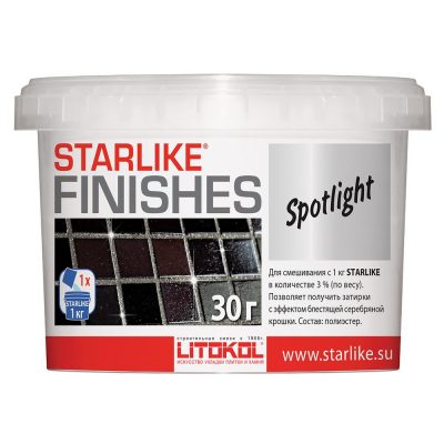 Затирочная смесь (добавка) STARLIKE FINISHES SPOTLIGHT (бриллиантовая), 30 г
