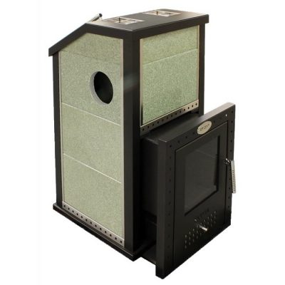 Дровяная печь для бани KLOVER RT 35-P, 28 кВт, для парной 22-35 м3, жадеит