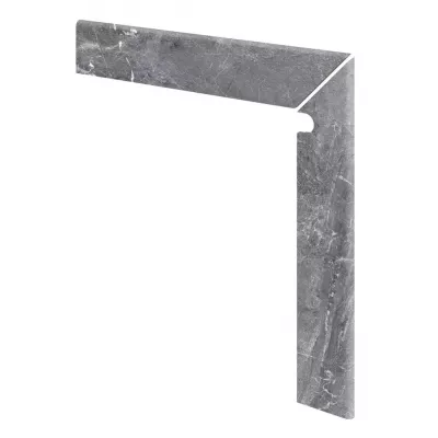 Плинтус для ступеней Exagres ZANQUIN INGLETADO ML IMPERIAL CENIZA(пепельно-серый) прав. 59,6x59,6 см