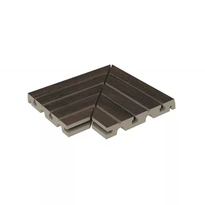 Угол решетки Exagres ANGULO REJILLA LIZANA NOGAL (ореховое дерево), левый/правый, 24.5x33 см