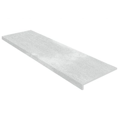 Ступень прямая верхняя Exagres PELDANO RECTO OPERA SILVER (серебряная), 33x120x3 см