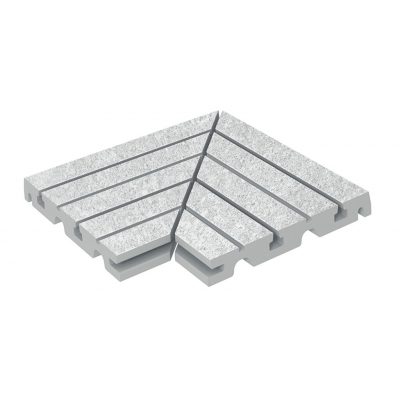 Угол решетки Exagres ANGULO REJILLA OPERA SILVER (серебряный), правый/левый, 24,5x33 см