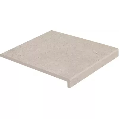 Ступень прямая верхняя Exagres PELDAÑO RECTO ESSENZA CRETA (серая), анти-слип, 33x33x3 см