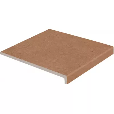Ступень прямая верхняя Exagres PELDAÑO RECTO ESSENZA RUST (коричневая), анти-слип, 33x33x3 см