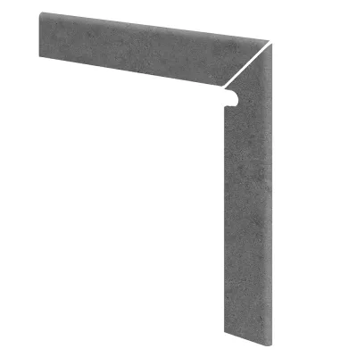Плинтус для ступеней Exagres ZANQUIN INGLETADO ML ESSENZA GRAFITE (графит), правый, 59,6x59,6 см