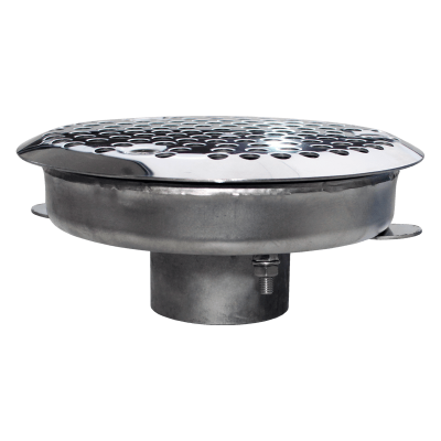 Водозабор с сетчатой крышкой Ø160 (внутр. 2") универсальный (AISI 316), шлифованная ст.