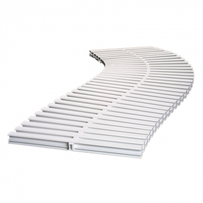 Решетка переливная 180 мм, h=23 мм, 1 соед., серая, полипропилен