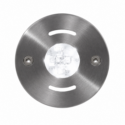 Прожектор 5 Power LED/12W, 850 лм, круг 105 мм, матовая нерж. сталь, FLUVO